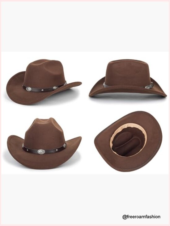 Cowboy Hat Women Rhinestone Tassel Western Cowgirl Hat Sparkly main image 5
